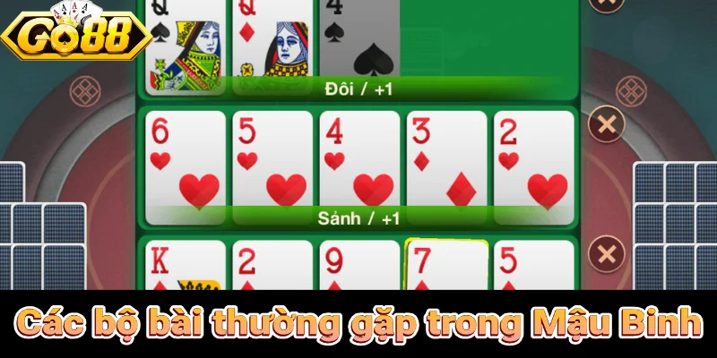 Các bộ bài thường gặp trong Mậu Binh
