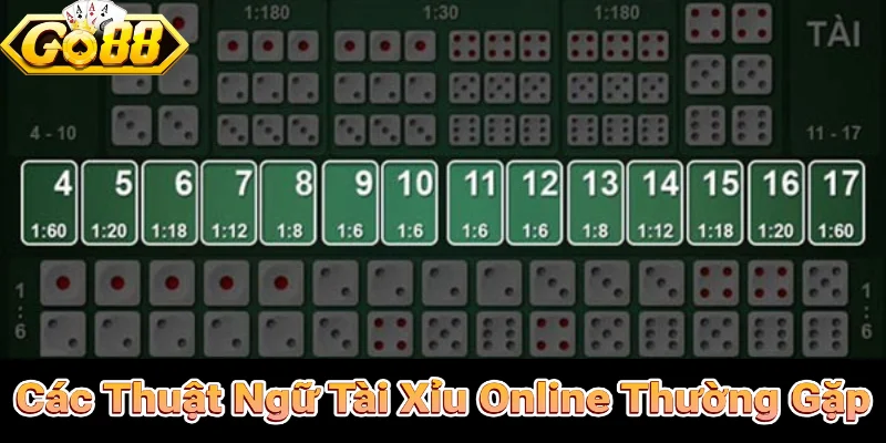Các thuật ngữ thường gặp khi chơi tài xỉu online