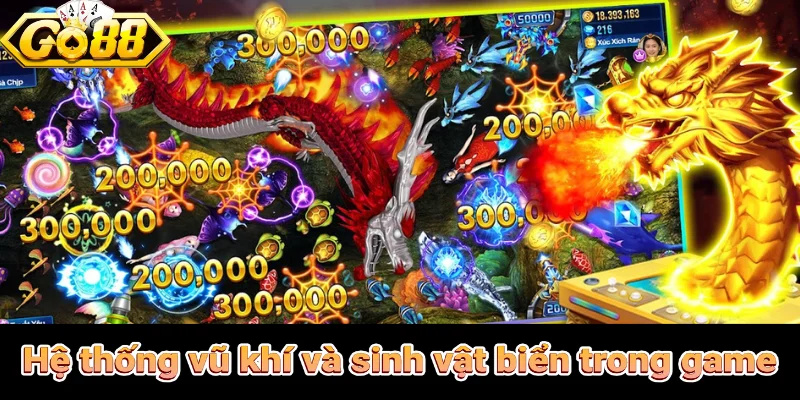 Hệ thống vũ khí và kho tàng sinh vật trong game